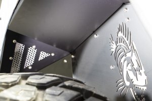 Jeep Wrangler Inner Fender Kit - Rear - Fishbone Offroad - Aluminum - Raw - `18-`27